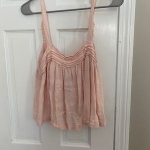 Cropped flowy tank top